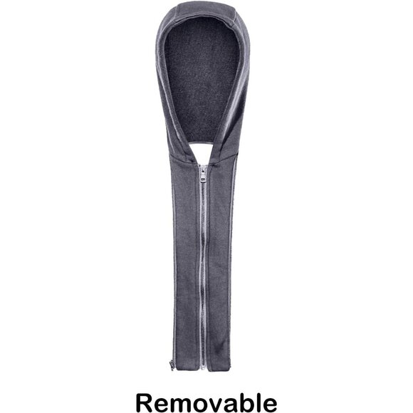 🆕 Men Black Faux Leather Zipper Motorcycle Bomber Jacket Stand Collar PU Hood - Picture 6 of 7